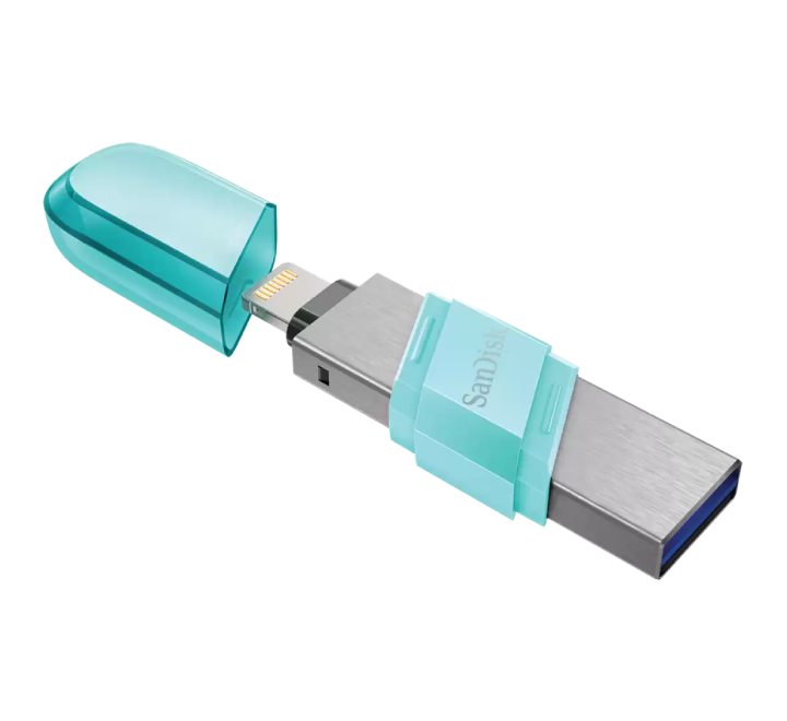SanDisk 64GB iXpand Mini OTG Flash Drive (Ice Mint), USB Flash Drives, SanDisk - ICT.com.mm