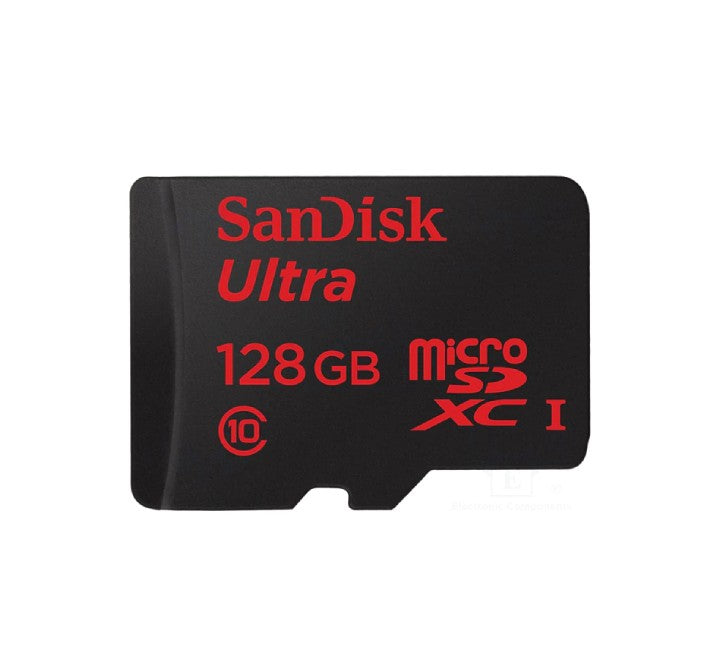 SanDisk Ultra 128GB MicroSDXC UHS-I Card with Adapter (SDSQUNC-128G-GN6MA), Flash Memory Cards, SanDisk - ICT.com.mm