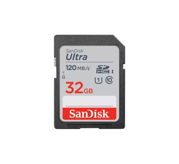 SanDisk Ultra 32GB DHC Memory Card (SDSDUNR-032G-GN3IN), Flash Memory Cards, SanDisk - ICT.com.mm
