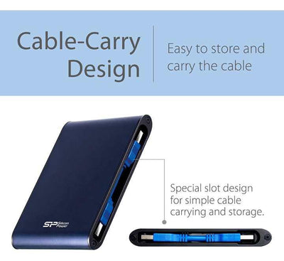 Silicon Power Armor A80 Portable External Hard Drive Blue (1TB), Portable Drives HDDs, Silicon Power - ICT.com.mm