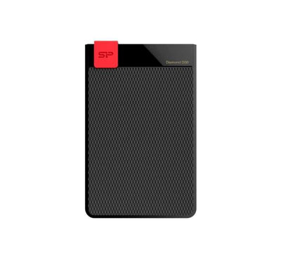 Silicon Power Diamond D30 Portable External Hard Drive Black/Red (2TB), Portable Drives HDDs, Silicon Power - ICT.com.mm