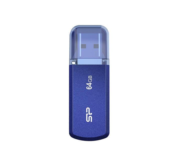 Silicon Power Helios 202 Flash Drive Blue (64GB), USB Flash Drives, Silicon Power - ICT.com.mm