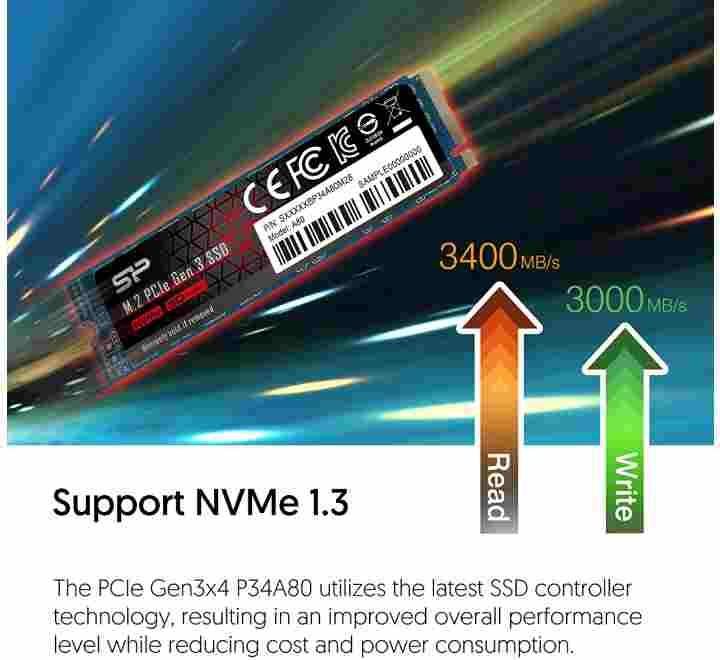 Silicon Power PCIe Gen3x4 M.2 A80 Internal SSD (1TB), Internal SSDs, Silicon Power - ICT.com.mm