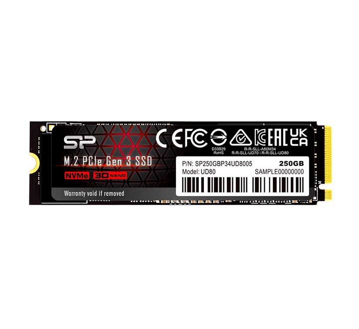 Silicon Power UD80 M.2 PCIe Internal SSD (250GB), Internal SSDs, Silicon Power - ICT.com.mm