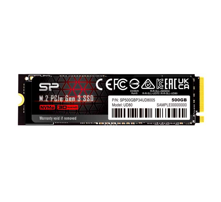 Silicon Power UD80 M.2 PCIe Internal SSD (500GB), Internal SSDs, Silicon Power - ICT.com.mm
