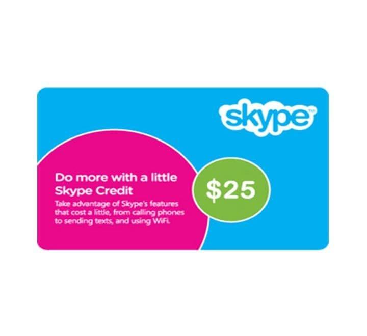 Skype Gift Card $25 USD, Prepaid Cards, Skype - ICT.com.mm