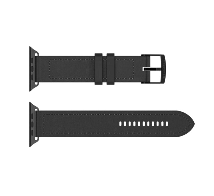SwitchEasy Hybrid Leather Watch Band For Apple Watch 1 to 6/SE(38/40/41mm)(Black), Apple Accessories, SwitchEasy - ICT.com.mm