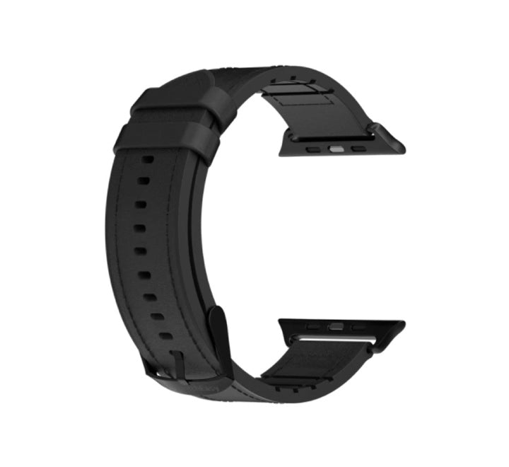 SwitchEasy Hybrid Leather Watch Band For Apple Watch 1 to 6/SE(38/40/41mm)(Black), Apple Accessories, SwitchEasy - ICT.com.mm