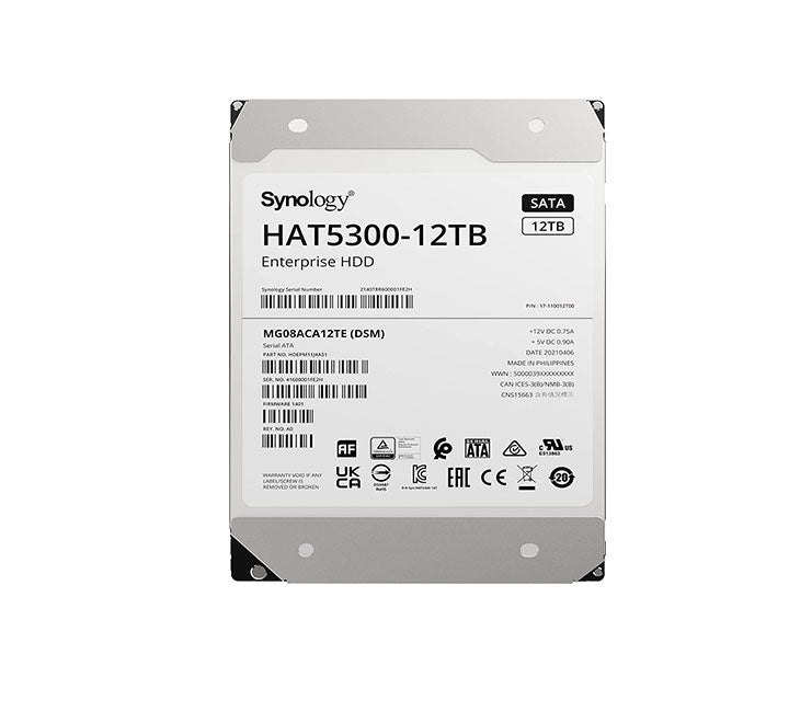 Synology 12TB 3.5-Inch SATA Enterprise HDD (HAT5300-12T), NAS & RAID Drives, Synology - ICT.com.mm