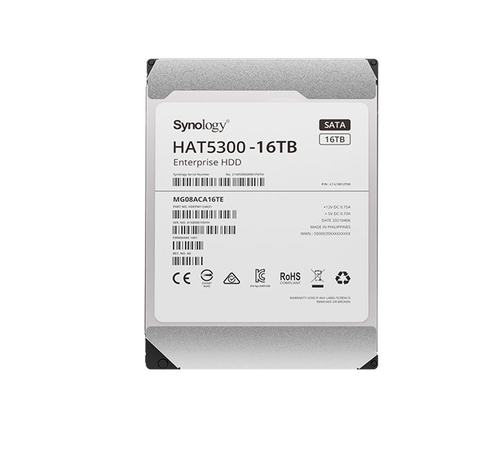 Synology 16TB 3.5-Inch SATA Enterprise HDD (HAT5300-16T), NAS & RAID Drives, Synology - ICT.com.mm