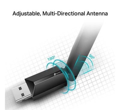 TP-Link AC600 High Gain Wireless Dual Band USB Adapter (Archer T2U Plus), Wireless Adapters, TP-Link - ICT.com.mm