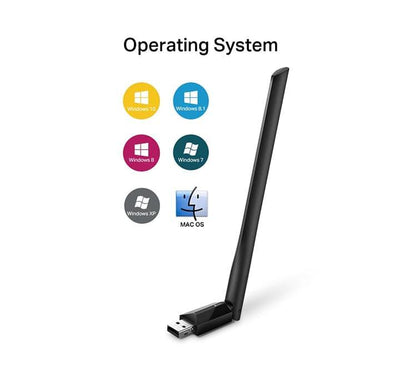 TP-Link AC600 High Gain Wireless Dual Band USB Adapter (Archer T2U Plus), Wireless Adapters, TP-Link - ICT.com.mm