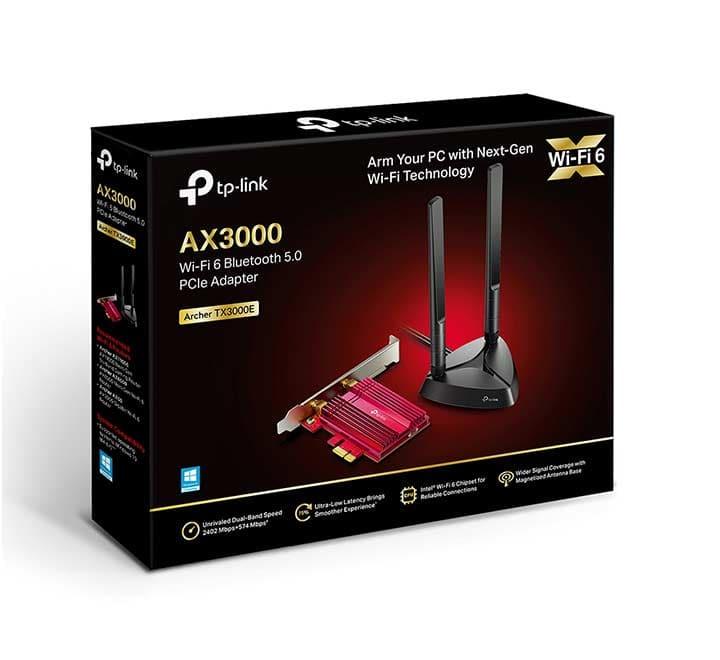 TP-Link AX3000 Wi-Fi 6 Bluetooth 5.0 PCIe Adapter (Archer TX3000E), Wireless Adapters, TP-Link - ICT.com.mm