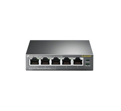 TP-Link TL-SG1005P 5-Port Gigabit Desktop Switch with 4-Port PoE, POE Switches, TP-Link - ICT.com.mm