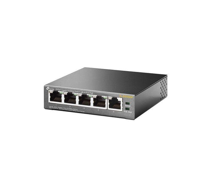 TP-Link TL-SG1005P 5-Port Gigabit Desktop Switch with 4-Port PoE, POE Switches, TP-Link - ICT.com.mm
