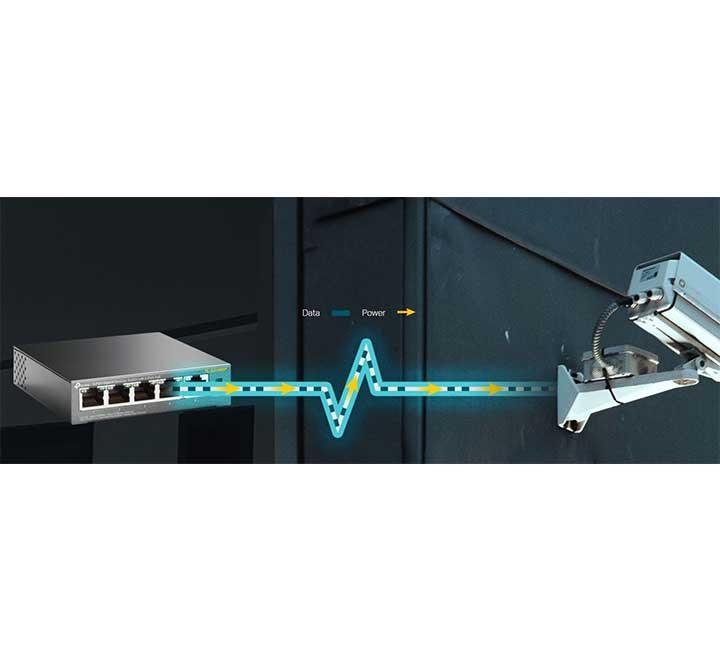 TP-Link TL-SG1005P 5-Port Gigabit Desktop Switch with 4-Port PoE, POE Switches, TP-Link - ICT.com.mm