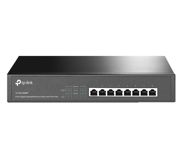 TP-Link TL-SG1008MP V3 8-Port Gigabit Desktop/Rackmount Switch with 8-Port PoE+, POE Switches, TP-Link - ICT.com.mm