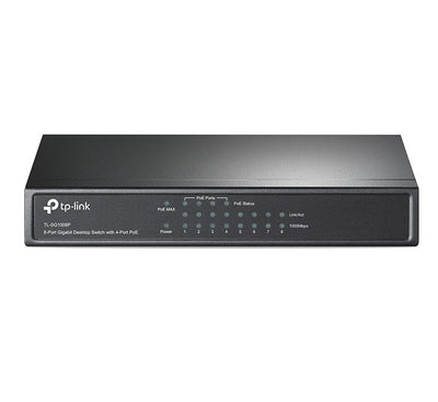TP-Link TL-SG1008P V3 8-Port Gigabit Desktop Switch with 4-Port PoE, POE Switches, TP-Link - ICT.com.mm