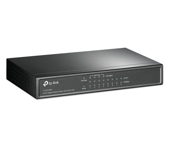 TPLink TLSG1008P V3 8Port Gigabit Desktop Switch with 4Port PoE