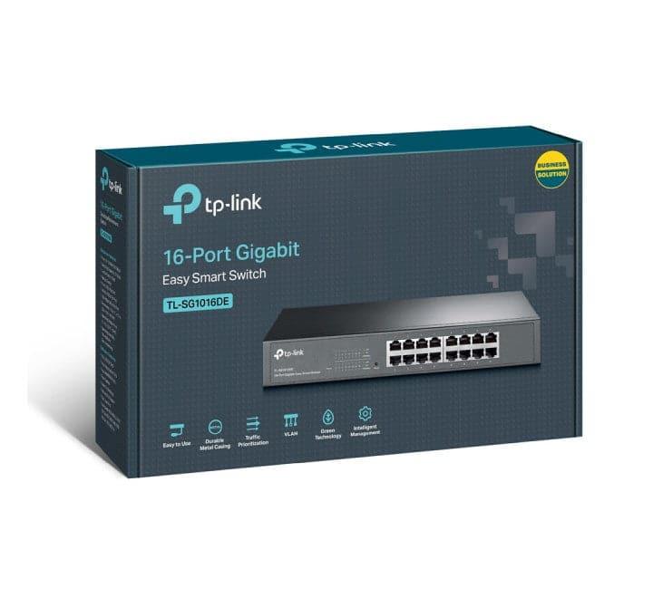 TP-Link TL-SG1016DE 16-Port Gigabit Easy Smart Switch, Managed Switches, TP-Link - ICT.com.mm