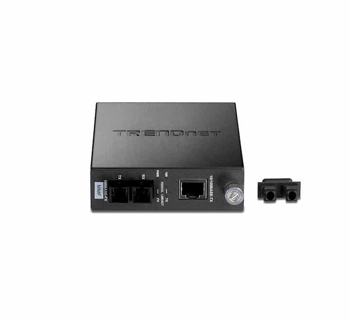 TRENDnet TFC-110MSC 100Base-TX to 100Base-FX Multi Mode SC Fiber Converter, Adapters & Injectors, TRENDnet - ICT.com.mm