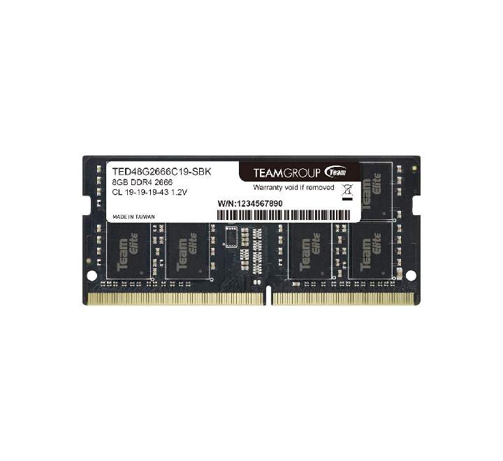 TeamGroup Elite PC4-21300 DDR4 2666 8GB Notebook Memory (TED48G2666C19-SBK), Laptop Memory, TEAMGROUP - ICT.com.mm