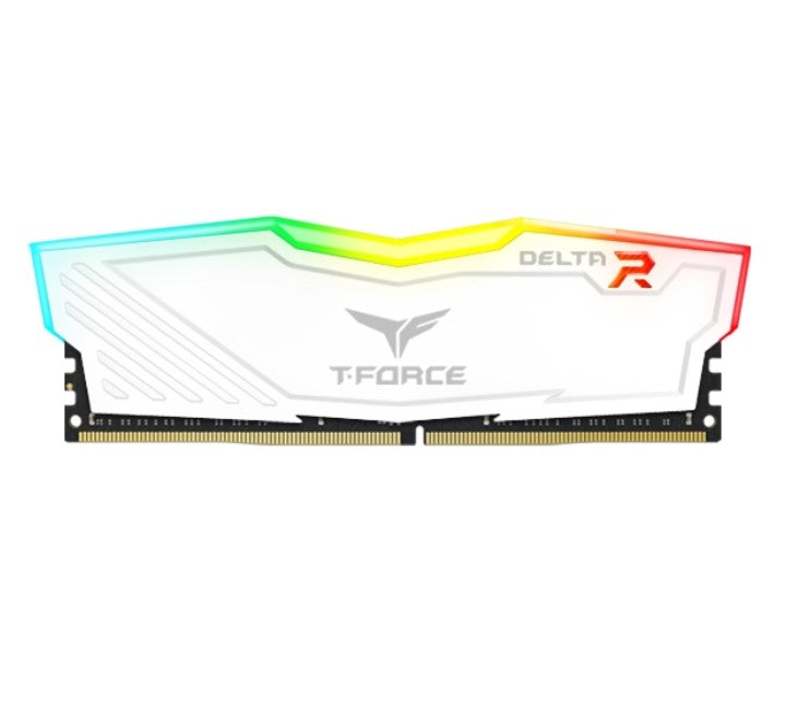 TeamGroup T-Force Delta RGB 8GB DDR4 3600MHz White (TF4D48G3600HC18J01), Desktop Memory, TEAMGROUP - ICT.com.mm