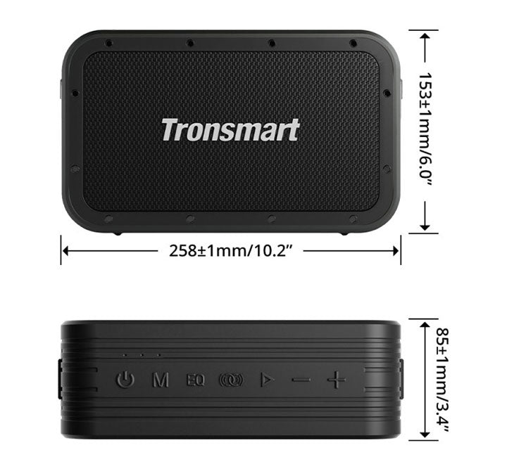 Tronsmart Force Max Portable Outdoor Speaker (Black), Portable Speakers, Tronsmart - ICT.com.mm