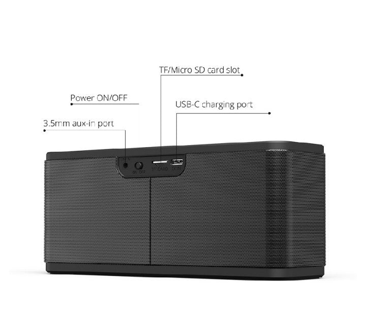 Bocina Bluetooth 5.0 Tronsmart Mega Pro 60w Ipx5 Nfc Tf Aux Color Negro