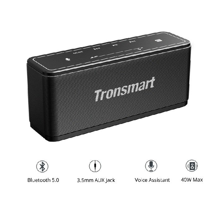 Bocina Bluetooth 5.0 Tronsmart Mega Pro 60w Ipx5 Nfc Tf Aux Color Negro