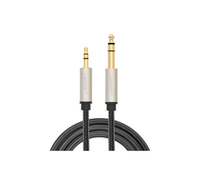 UGREEN 3.5mm Male To 6.35 Male Audio Cable 1M (Gray) AV127-10625, Cables & Adapters, UGREEN - ICT.com.mm