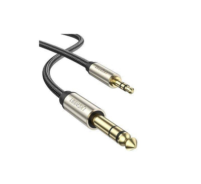 UGREEN 3.5mm Male To 6.35 Male Audio Cable 1M (Gray) AV127-10625, Cables & Adapters, UGREEN - ICT.com.mm