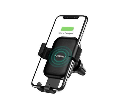 UGREEN Air Vent Wireless Fast Charger Phone Holder (Black) CD208-60982, Mobile Accessories, UGREEN - ICT.com.mm