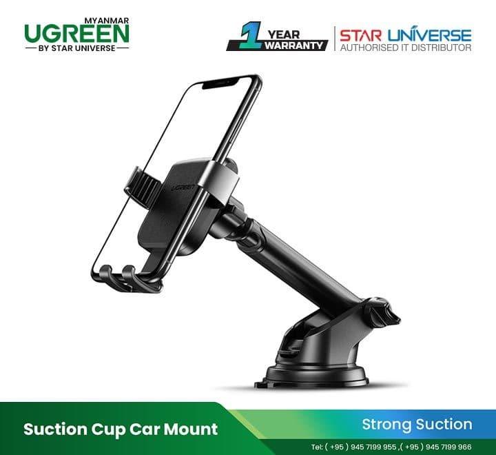 UGREEN Gravity Phone Holder with Suction Cup (Black) LP200-60990, Mobile Accessories, UGREEN - ICT.com.mm