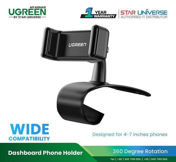 UGREEN Phone Holder for Car Dashboard (Black) LP189-60796, Mobile Accessories, UGREEN - ICT.com.mm