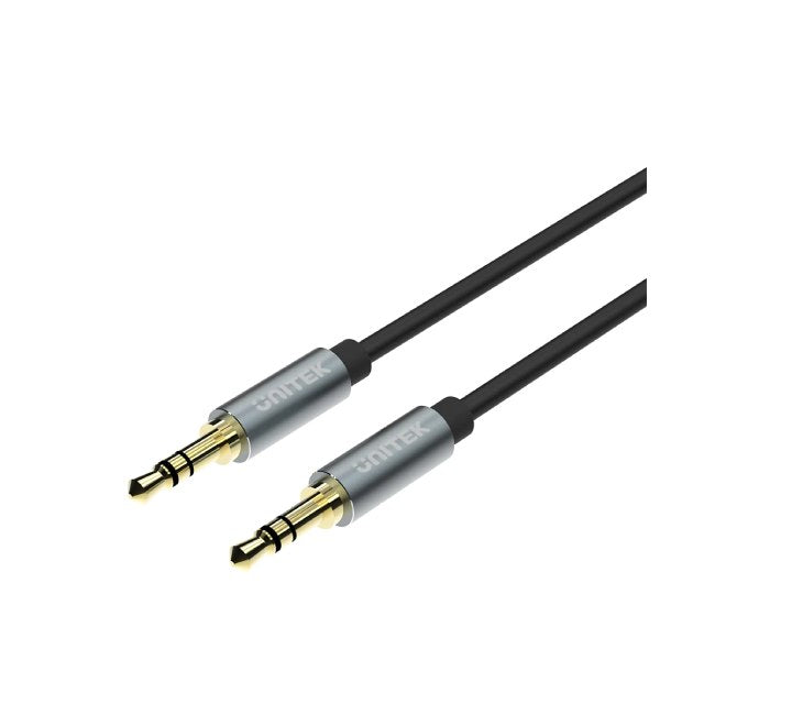 Unitek Y-C926ABK AUX Audio Cable Premium Cable With Aluminum Housing Male to Male (1M), Cables & Accessories - PC, Unitek - ICT.com.mm