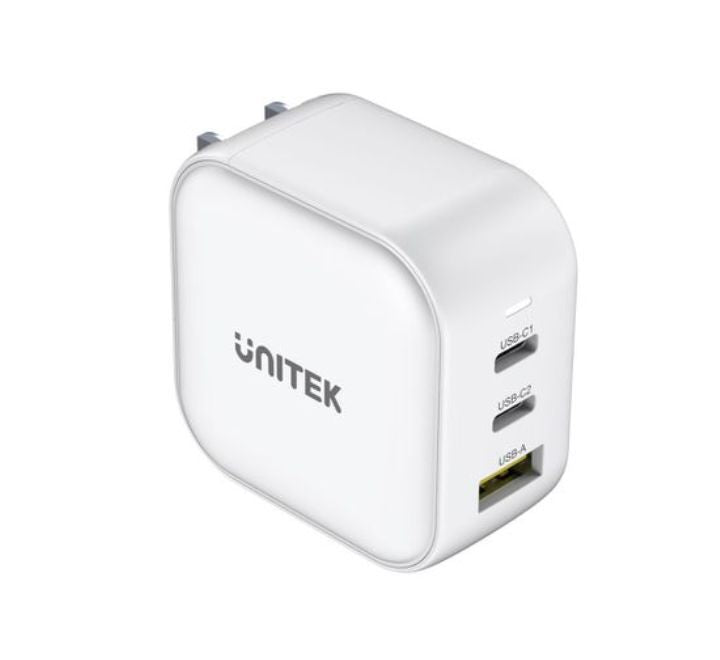 Unitek P1108AWH TRI GaN 3 Ports 66W Charger, Adapter & Charger - Mobile, Unitek - ICT.com.mm