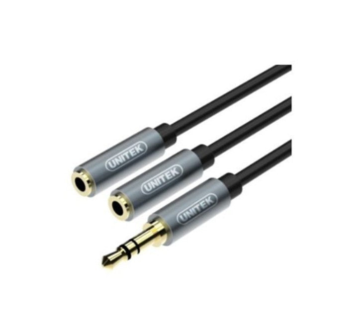 Unitek Y-C956ABK AUX Audio Cable - With Two Female Socket For Audio Sharing (20cm), Cables & Accessories - PC, Unitek - ICT.com.mm