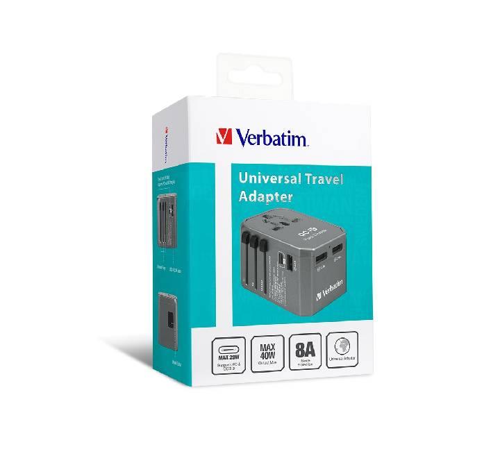 Verbatim 4 Ports QC/PD Travel Adapter, Adapter & Charger - Mobile, Verbatim - ICT.com.mm