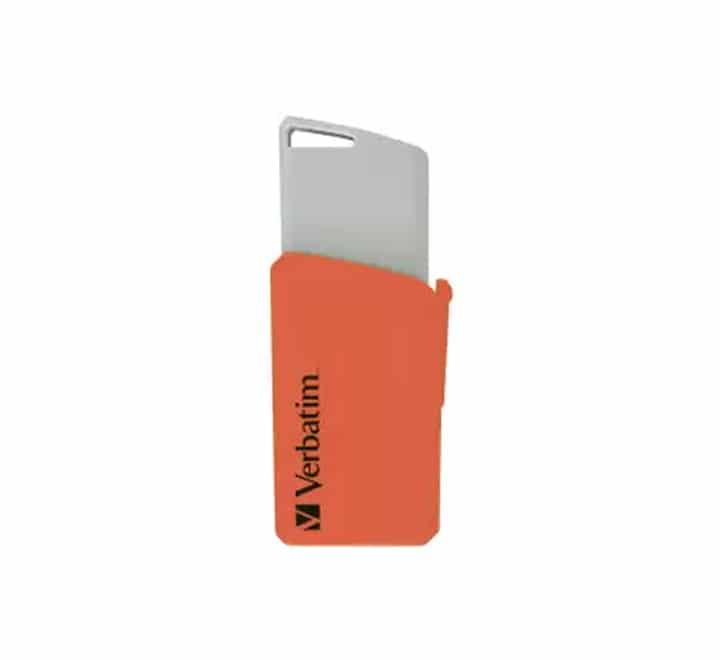 Verbatim Store 'n' Click USB Flash Drive 64GB (Orange), USB Flash Drives, Verbatim - ICT.com.mm