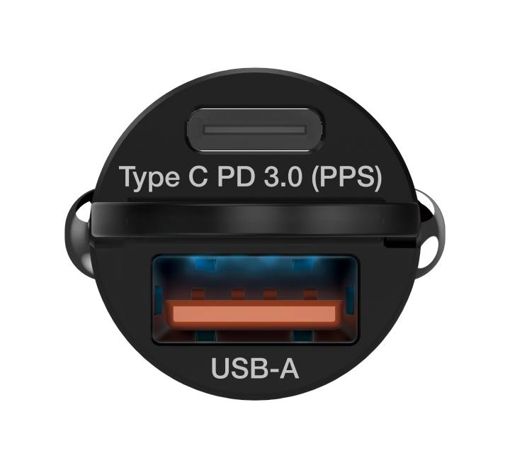 Verbatim 2 Port 33W PD & QC 3.0 Mini Car Charger (Black), Adapter & Charger - Mobile, Verbatim - ICT.com.mm