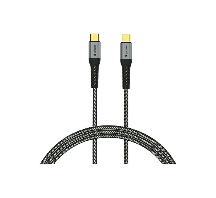 Verbatim 66065 Tough Max Type C to Type C (Black), USB-C Cables, Verbatim - ICT.com.mm