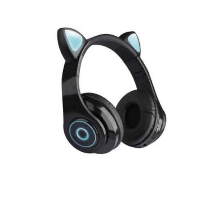 WK Design HXZ-B39 LED Cat Ear Wireless Headset (Black) - ICT.com.mm