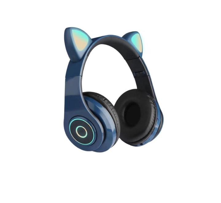 WK Design HXZ-B39 LED Cat Ear Wireless Headset (Blue) - ICT.com.mm