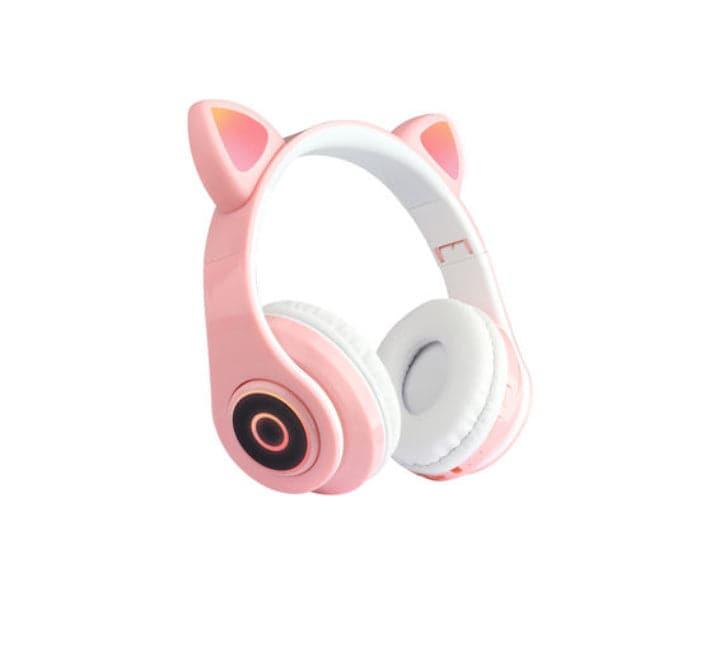 WK Design HXZ-B39 LED Cat Ear Wireless Headset (Pink) - ICT.com.mm