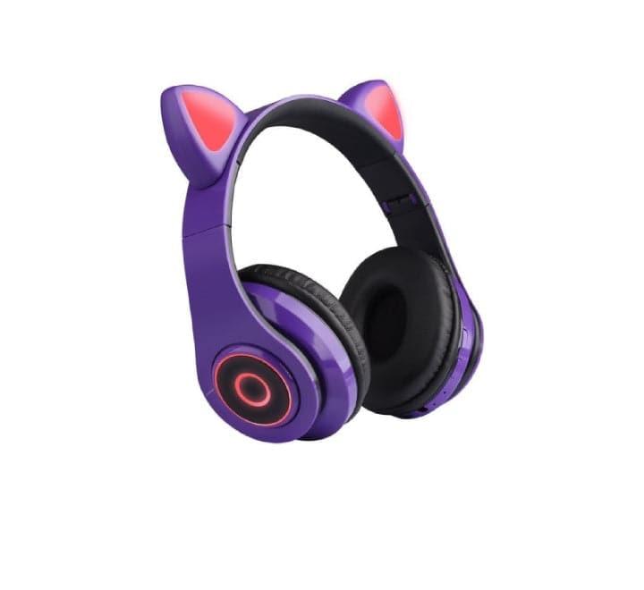 WK Design HXZ-B39 LED Cat Ear Wireless Headset (Purple) - ICT.com.mm