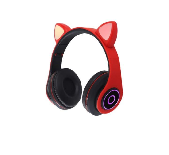 WK Design HXZ-B39 LED Cat Ear Wireless Headset (Red) - ICT.com.mm
