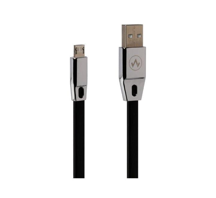 Wesdar T4 Micro USB Charging Cable (Silver/Black), USB-C Cables, Wesdar - ICT.com.mm