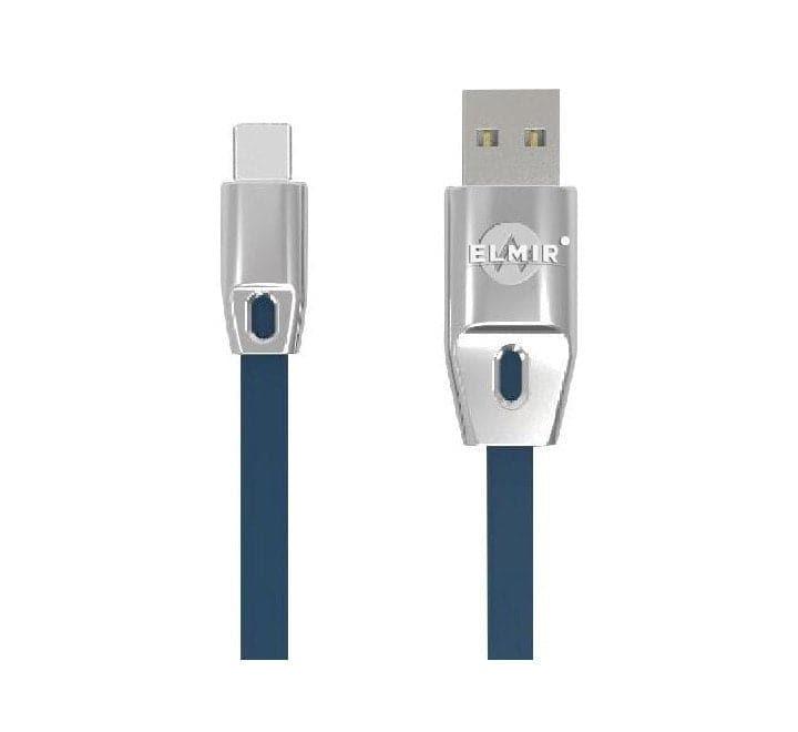 Wesdar T4 Type-C Charging Cable (Silver/Blue), USB-C Cables, Wesdar - ICT.com.mm