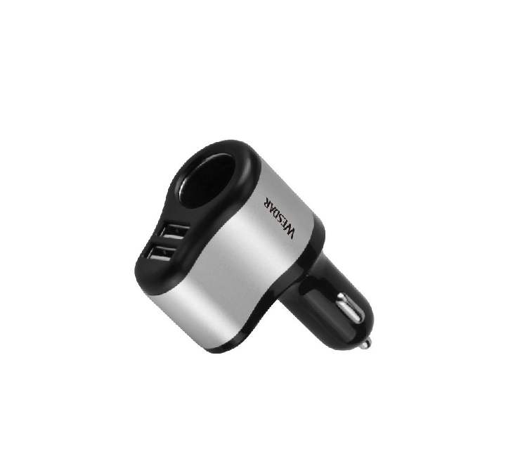 Wesdar U2 Car Charger (Black), Car Chargers, Wesdar - ICT.com.mm